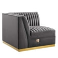 thumbnail image 1 of Sanguine Channel Tufted Performance Velvet Modular Sectional Sofa Left Corner Chair, 1 of 4