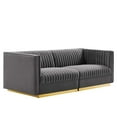 thumbnail image 1 of Sanguine Channel Tufted Performance Velvet Modular Sectional Sofa Loveseat-EEI-5824-DUS, 1 of 6