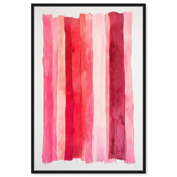 Sanguine Lines Canvas Trend Pink Wall Art by Art Remedy, Black Frame, 10" x 15"
