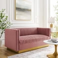 thumbnail image 1 of Sanguine Vertical Channel Tufted Performance Velvet Loveseat-EEI-4530, 1 of 7