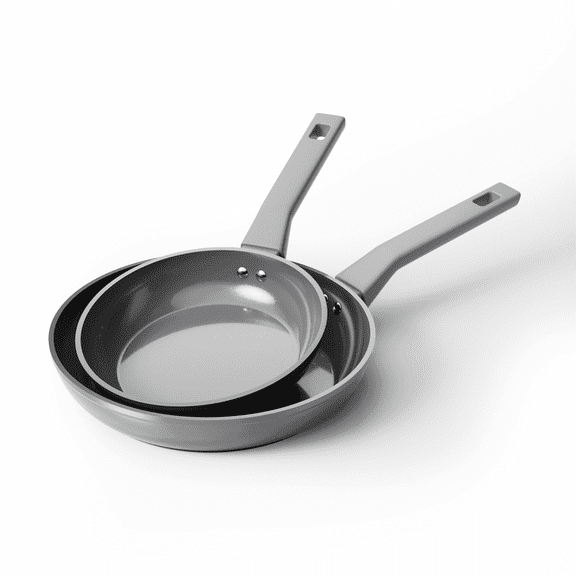 Sanho 2-Piece Fry Pan Set Nonstick Ceramic Coating Aluminum 8 and 10 inch