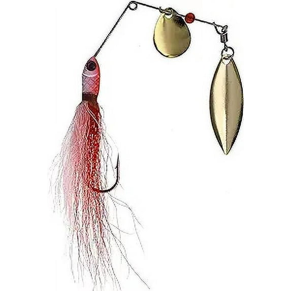 Sanhu 1/4oz Bucktail Spinnerbaits 6 Pieces Red/White