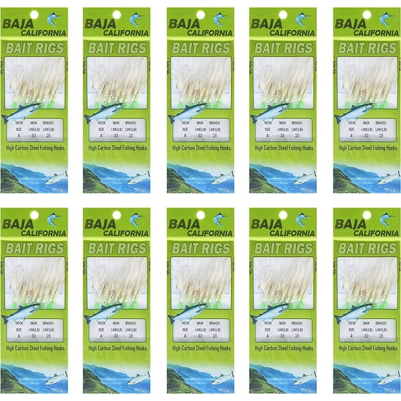 Sanhu Bait Rigs White Feather 10 Packs #4
