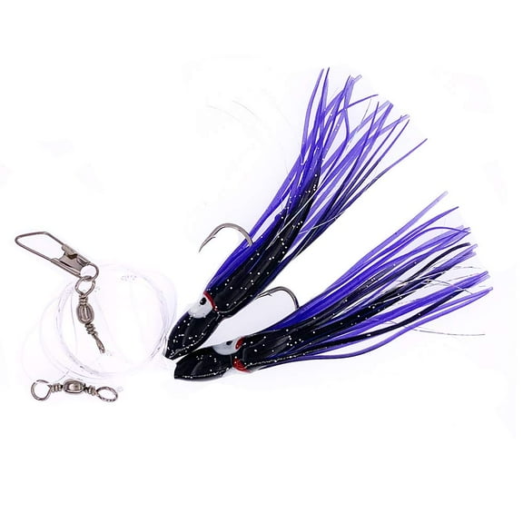 Sanhu Hoochie Rigs - Purple/Black - 6 Packs