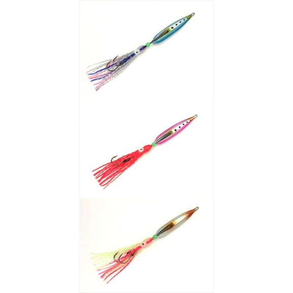 Sanhu Knife Bottom Ship Metal Jig 90g 3.17oz Blue/Pink/Silver 3 Colors 3 Packs