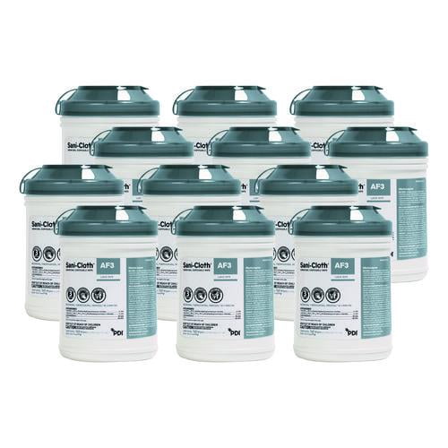 Sani-Cloth AF3 Germicidal Disposable Wipes, 6 x 6.75, White, 160 Wipes/Canister, 12 Canisters/Carton | Bundle of 2