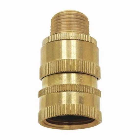 Sani-Lav Hose Adapter, Brass, 3/4in Male GHT Outlet N23