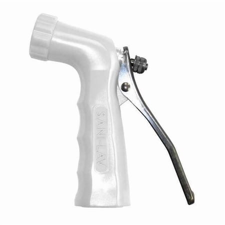 Sani-Lav Pistol Grip Spray Nozzle, 3/4" Female, 100 psi, 6.5 gpm, White N2SW