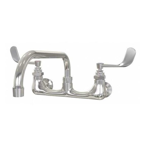 Sani-Lav Manual Low Arc Service Sink Faucet, 8" Mount, Chrome 2 Hole 205.5