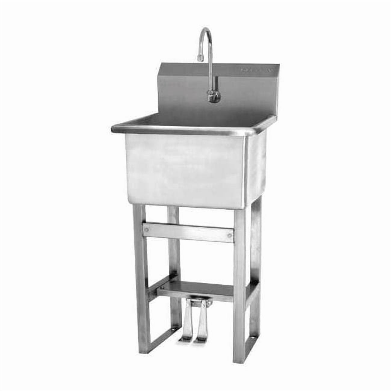 Utility Sink 18 in x 18 in, 1, 1, Floor Mount, 14 ga. 304 Stainless Steel U18182