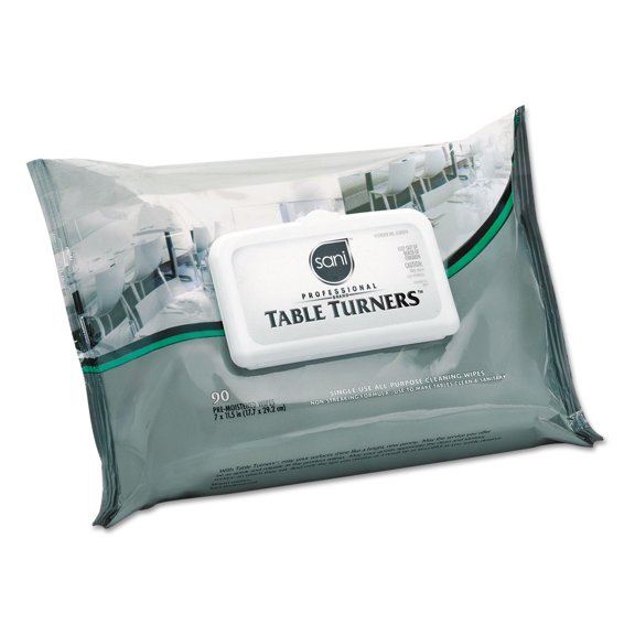Sani Multi-Surface Cleaning Wipes, 11 1/2 x 7, White, 90 Wipes/Pack, 12 Packs/Carton (A580FW)