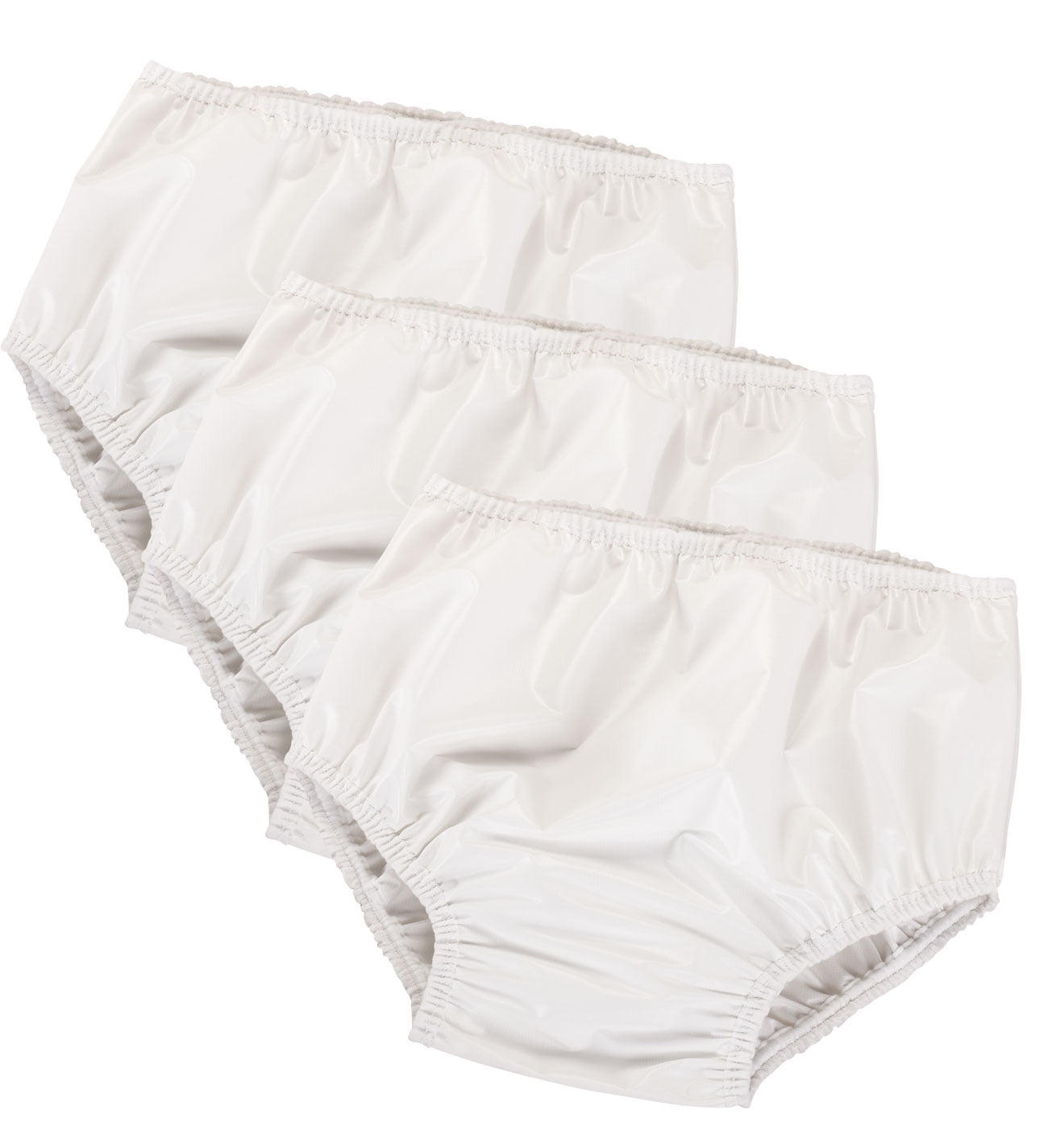Incontinent, Autistic Plastic Pants in Adult Sizes, MILKY WHITE LONG WAIST