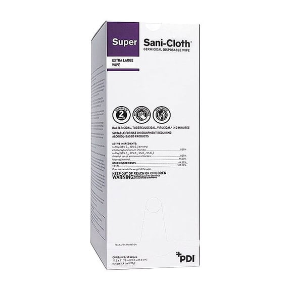 Disinfecting Wipes, 11-1/2 x 11-3/4", 50 Pack, 50 Wipes/ Pack