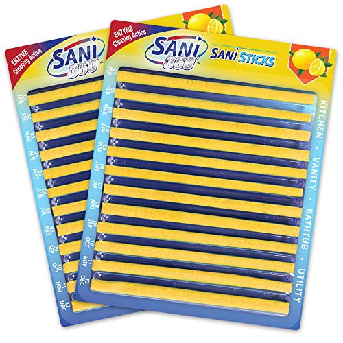 Sani Sticks Drain Cleaner and Deodorizer NonToxic, Enzyme Formula to