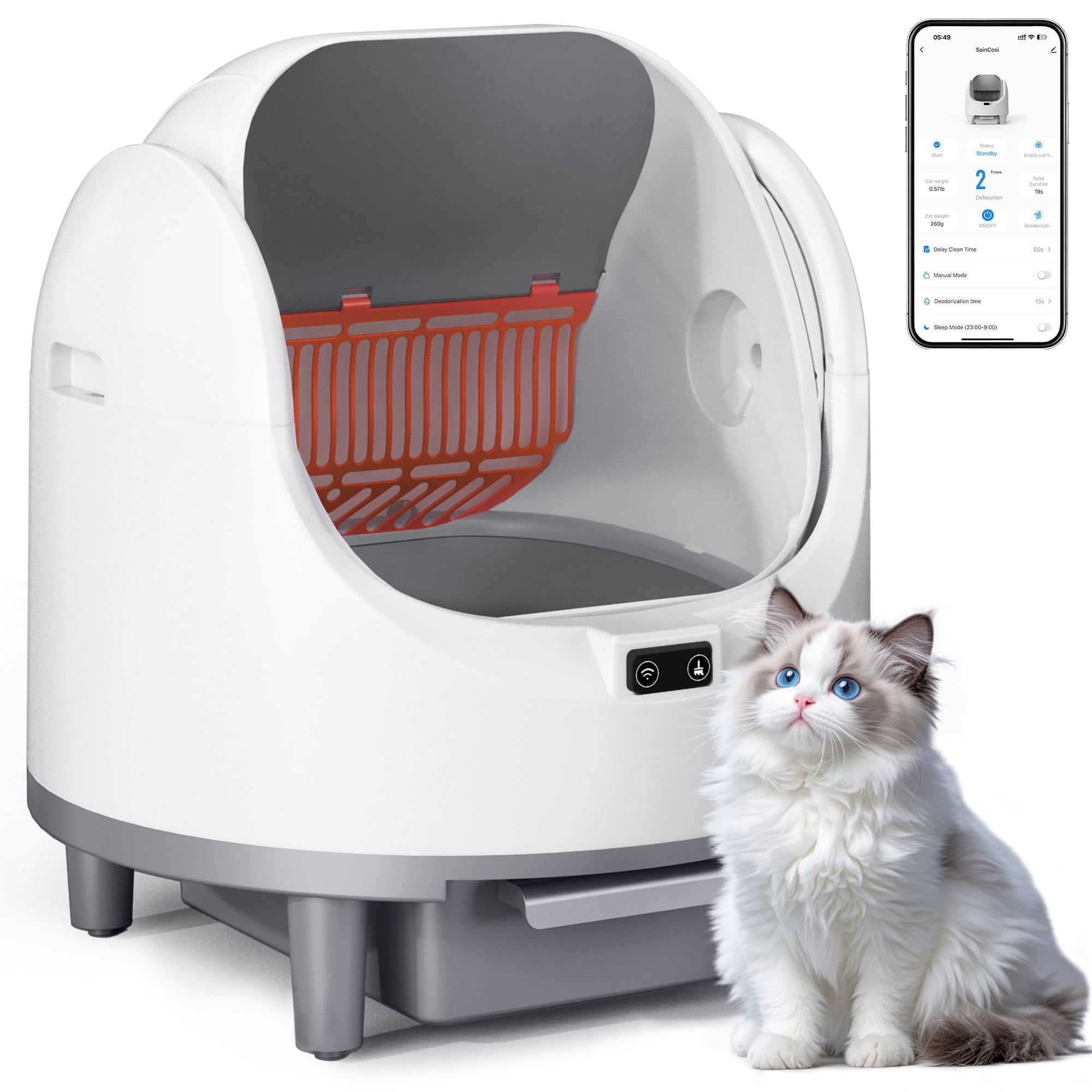 Automatic Self Cleaning Litter Box With Sensors photo