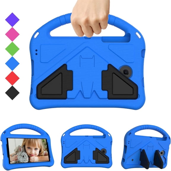 SaniMore 7 inch Universal Kids Case for Galaxy Tab A 7.0 (SM-T280/T285) & Tab 4/3 7.0 SM-T230/T231/T210/P3200 & Tab E/3 Lite 7.0 SM-T113/T110, Shockproof EVA 【Handle & Stand】 Protective Cover, Blue