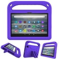 thumbnail image 1 of SaniMore for ALL-New Fire 7 2022 EVA Kids Case, Skid-Proof Texture Case with Holder & Foldable 2 in 1 Kickstand Shockproof Protective Case for ALL-New Fire 7 7" Boys Girls, Purple, 1 of 6