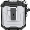 thumbnail image 1 of SaniMore for AirPods 1st 2nd Generation Case 2022, with Secure Lock + Carabiner for Men Women 360°All-around Protective Rugged Hybird Case for Apple Airpods 2 &1, Silver, 1 of 9