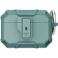 thumbnail image 1 of SaniMore for AirPods Pro Case with Secure Lock Clip Suppout Wireless Charging Rugged PC Full Body Protective Shockproof Case for Apple 2019 AirPods Pro, Green, 1 of 7