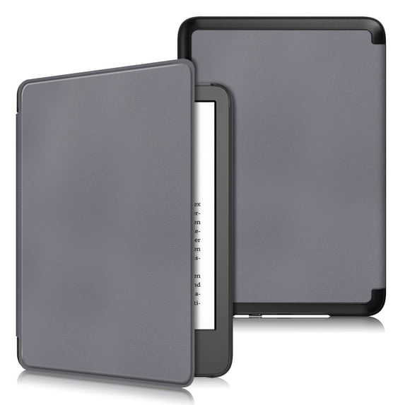 SaniMore for All-New Kindle (11th Generation-2022 Release) 6" Case, Auto Sleep/Wake, Lightweight Rugged PC Case with Tri-Fold Kickstand for Kindle 11th Gen 2022 Women Men, Gray
