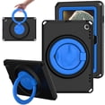 thumbnail image 1 of SaniMore for Amazon Fire HD 8 & 8 Plus (12th/10th Generation, 2022/2020) Case, Kid-friendly Shockproof EVA Backplane Two-layer Protective Case 360° Rotating Kickstand Holder Anti-fall Csae, Black, 1 of 9