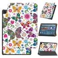 thumbnail image 1 of SaniMore for Amazon Fire Max 11 Tablet Case 11 inch, Auto Sleep/Wake, Folio Slim Rugged PC Cover Support Tri-Fold Kickstand Droop Proof Tablet Case for Amazon Fire Max 11 2023, Butterfly, 1 of 9