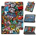 thumbnail image 1 of SaniMore for Amazon Fire Max 11 Tablet Case 11 inch, Auto Sleep/Wake, Folio Slim Rugged PC Cover Support Tri-Fold Kickstand Droop Proof Tablet Case for Amazon Fire Max 11 2023, Graffiti, 1 of 9