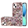 thumbnail image 1 of SaniMore for Apple iPhone 14 Case 6.1-inch, Shockproof TPU Fashion Marble Pattern Cover for iPhone 14 Women Men with Ring Kickstand Holder Clear Bumper Protection Cover, Fish Scales, 1 of 5