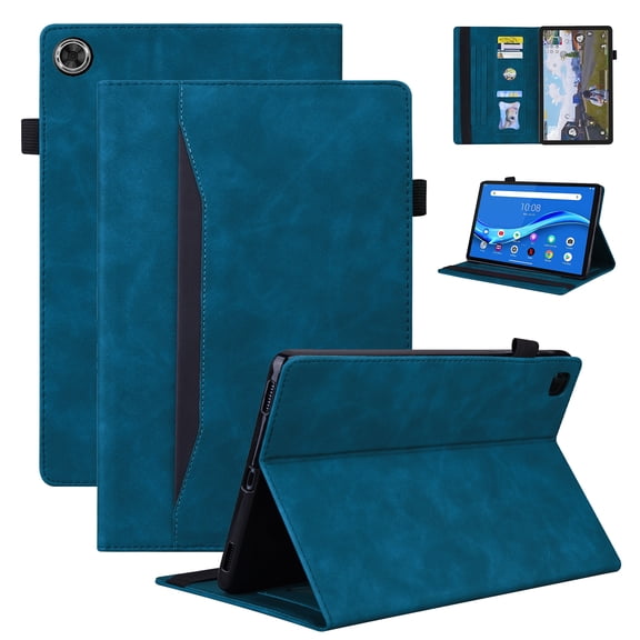 SaniMore Business Case for Amazon Fire Max 11 11.0" Released 2023, PU Leather Case Shockproof TPU Shell Card Holder Hand Rope Anti-slip Strip Full Protective Wallet Tablet Magneic Cover, Blue