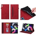 thumbnail image 1 of SaniMore Business Case for iPad 10th Generation 10.9" 2022, PU Leather Case Shockproof TPU Shell Card Holder Hand Rope Anti-slip Strip Full Protective Wallet Case For iPad 10th Gen 10.9" 2022, Red, 1 of 8
