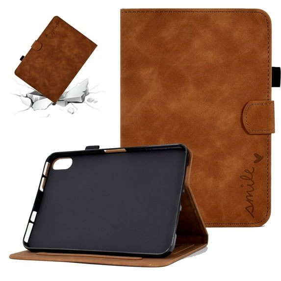 SaniMore Business Case for iPad 10th Generation 10.9" 2022, PU Leather Case Shockproof TPU Shell Card Holder Hand Rope Anti-slip Strip Full Protective Wallet Tablet Magneic Case For iPad 2022, Brown