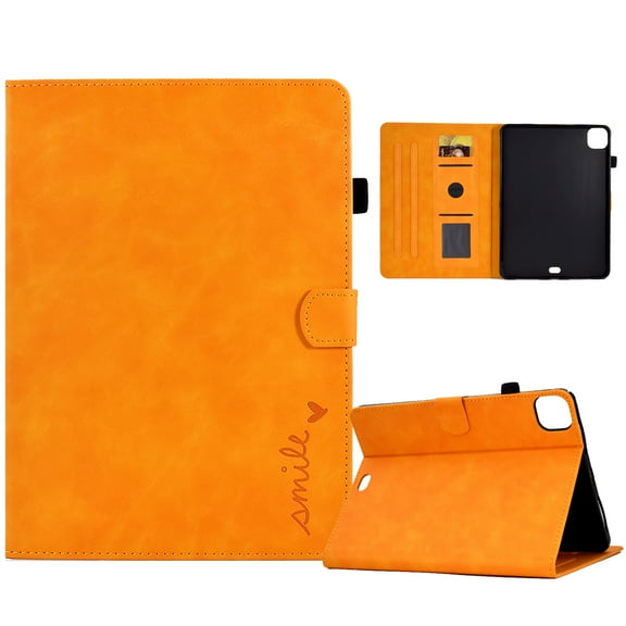 SaniMore Business Case for iPad Pro 11 2024, PU Leather Case Shockproof TPU Shell Card Holder Hand Rope Anti-slip Strip Full Protective Wallet Tablet Magneic Case For iPad Pro 11 2024, Khaki