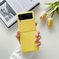 thumbnail image 1 of SaniMore Candy Color Hard Matte PC Case Compatible with Samsung Galaxy Z Flip 3 2021 5G, Slim Thin Shockproof Drop Protective Phone Cover, Yellow, 1 of 12