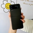 thumbnail image 1 of SaniMore Candy Color Hard Matte PC Case Compatible with Samsung Galaxy Z Flip 4 2022 5G, Slim Thin Shockproof Drop Protective Phone Cover, Black, 1 of 9