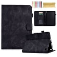 thumbnail image 1 of SaniMore Case for Amazon Fire HD 8 & 8 Plus (12th/10th Generation, 2022/2020), PU leather Embossed Tree Auto Sleep/Wake Pen Holder Card Slots Anti-slip Strip Flip Folio Wallet Business Cover, Black, 1 of 9