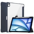 thumbnail image 1 of SaniMore Case for Apple iPad Air 11 (2024), Auto Sleep/Wake Shock Resistant [Built-in Pencil Holder] Flip Stand [Dual Angle] Transparent Slim Lightweight Anti-fall Tablet Shell, Deep Blue, 1 of 8