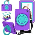 thumbnail image 1 of SaniMore Case for Fire 7" 12th Gen 2022, Kid-friendly EVA Shockproof Anti-drop Case with Shoulder Strap Rotating Holder Screen Protector Handle Stand Dual-layer Protective Case for Fire 7",  Purple, 1 of 7