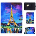 thumbnail image 1 of SaniMore Case for Fire 7" 12th Gen 2022, PU Leather Tablet Auto Wake/Sleep Card Holder Anti-slip Strip Kickstand Shockproof TPU Backplane Wallet Cover for Fire 7" 12th Gen, Paris Tower, 1 of 12