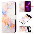 thumbnail image 1 of SaniMore Case for Google Pixel 7 Pro 6.7" 2022, PU Leather Case Luxury Marble Pattern Flip Kickstand Magnetic Clasp Cash Pocket Detachable Wrist Strap Fashion Cover for Girls Women, Galaxy, 1 of 7
