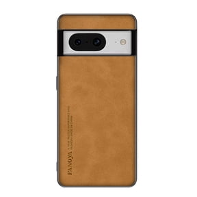 SaniMore Case for Google Pixel 7A (2023), Luxury PU Leather Lens Protection Metal Hidden Bracket Slim Lightweight Shockproof Anti-fall Bumper Drop Resistant Shell for Google Pixel 7A - Brown