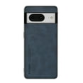 thumbnail image 1 of SaniMore Case for Google Pixel 8 (2023), Luxury PU Leather Lens Protection Metal Hidden Bracket Slim Lightweight Shockproof Anti-fall Bumper Drop Resistant Shell for Google Pixel 8 - Navyblue, 1 of 9