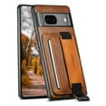 thumbnail image 1 of SaniMore Case for Google Pixel 8 6.3" 2023, Wristlet & Card Slot PU Leather Skin Wear-resistant Shockproof Anti-drop Metal Ring Business Shell For Google Pixel 8, Brown, 1 of 7