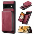 thumbnail image 1 of SaniMore Case for Google Pixel 8 6.3", PU Leather Case Detachable Magnetic Zipper Wallet Card Slots Kickstand Wireless Charging Anti-drop Shockproof 360°Protection Cover For Google Pixel 8, Red, 1 of 10