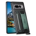 thumbnail image 1 of SaniMore Case for Google Pixel 8 Pro 6.7" 2023, Wristlet & Card Slot PU Leather Skin Wear-resistant Shockproof Anti-drop Metal Ring Business Shell For Google Pixel 8 Pro, Black, 1 of 7
