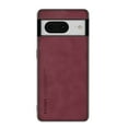 thumbnail image 1 of SaniMore Case for Google Pixel 8A (2023), Luxury PU Leather Lens Protection Metal Hidden Bracket Slim Lightweight Shockproof Anti-fall Bumper Drop Resistant Shell for Google Pixel 8A - Winered, 1 of 9