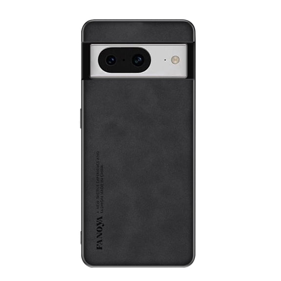 SaniMore Case for Google Pixel 8A (2023), Luxury PU Leather Lens Protection Metal Hidden Bracket Slim Lightweight Shockproof Anti-fall Bumper Drop Resistant Shell for Google Pixel 8A - Black