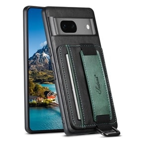SaniMore Case for Google Pixel 8A 2023, Wristlet & Card Slot PU Leather Skin Wear-resistant Shockproof Anti-drop Metal Ring Business Shell For Google Pixel 8A, Black
