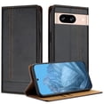 thumbnail image 1 of SaniMore Case for Google Pixel 8A, Wear-resistant PU Leather Retro Durable TPU Shell Flip Folio Stand, Full Body Protection Magnetic Clasp Business Shell, Black, 1 of 7