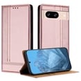 thumbnail image 1 of SaniMore Case for Google Pixel 8A, Wear-resistant PU Leather Retro Durable TPU Shell Flip Folio Stand, Full Body Protection Magnetic Clasp Business Shell, Rosegold, 1 of 7