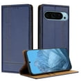 thumbnail image 1 of SaniMore Case for Google Pixel 9, Wear-resistant PU Leather Retro Durable TPU Shell Flip Folio Stand, Full Body Protection Magnetic Clasp Business Shell, Blue, 1 of 7